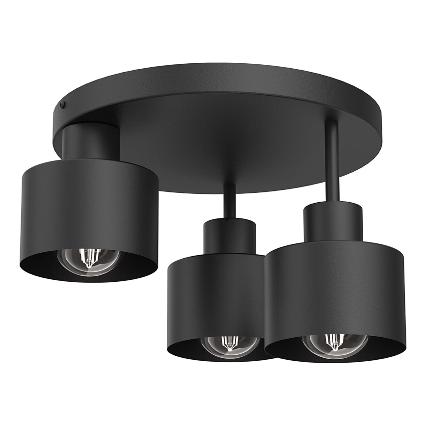 Stropní svítidlo PARKLA 3xE27/15W/230V černá