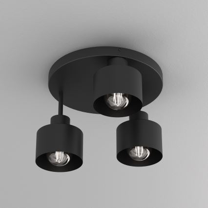 Stropní svítidlo PARKLA 3xE27/15W/230V černá