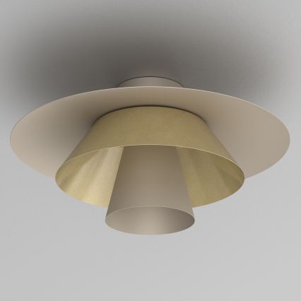 Stropní svítidlo PLATO 1xE27/15W/230V pr. 32 cm béžová/zlatá