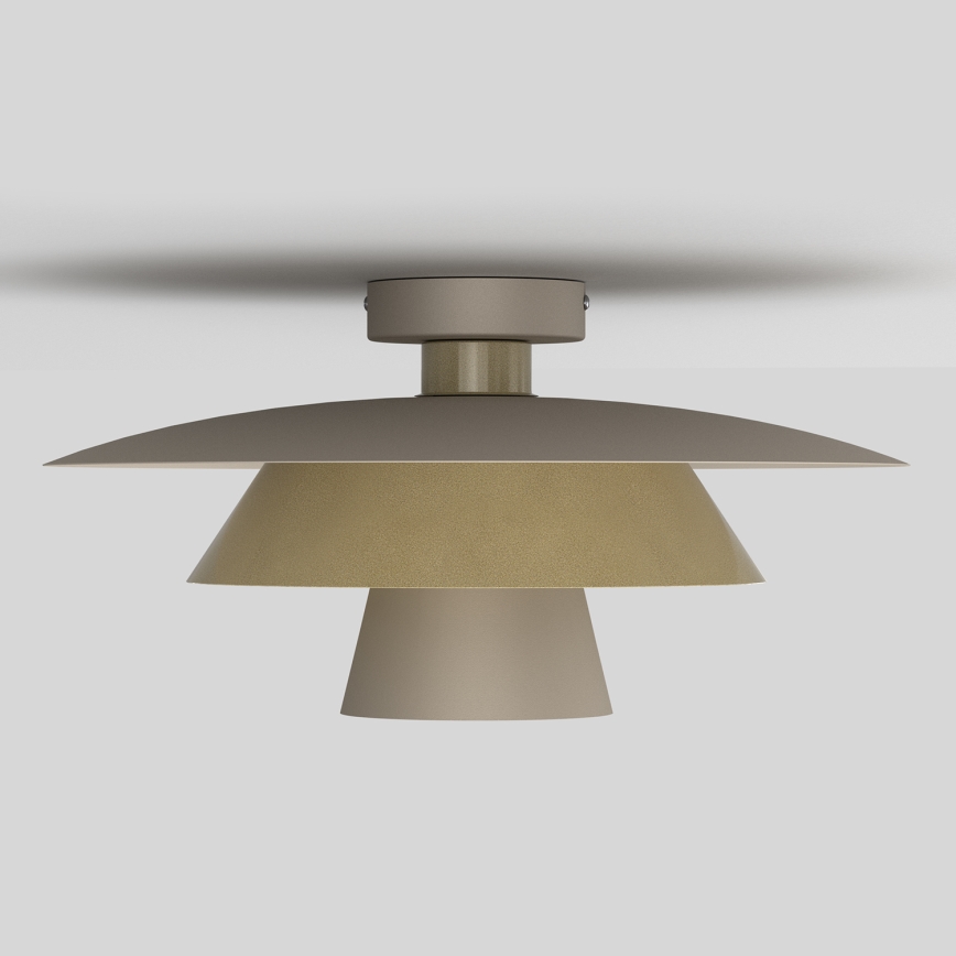 Stropní svítidlo PLATO 1xE27/15W/230V pr. 32 cm béžová/zlatá