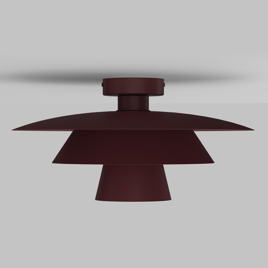 Stropní svítidlo PLATO 1xE27/15W/230V pr. 32 cm burgundy