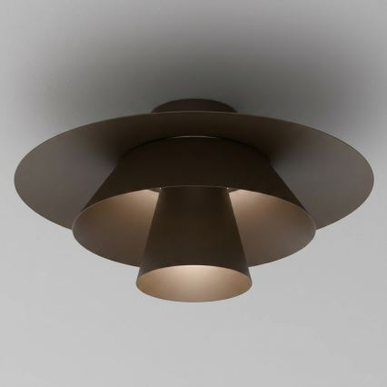 Stropní svítidlo PLATO 1xE27/15W/230V pr. 32 cm hnědá