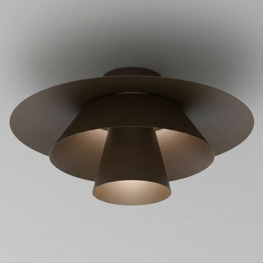 Stropní svítidlo PLATO 1xE27/15W/230V pr. 32 cm hnědá