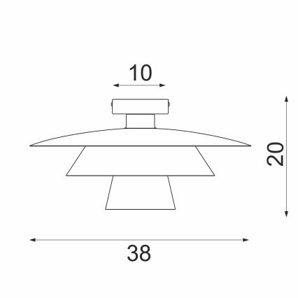 Stropní svítidlo PLATO 1xE27/15W/230V pr. 38 cm bronzová