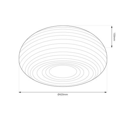 Stropní svítidlo PULSO 3xE27/15W/230V pr. 42 cm bílá