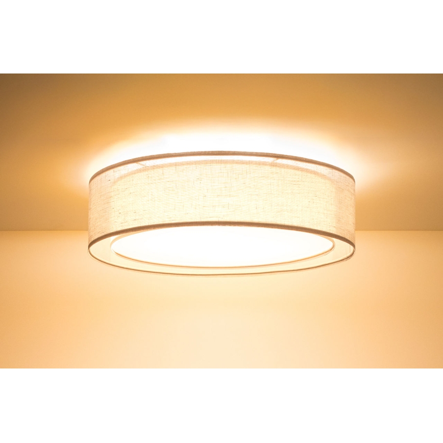 Stropní svítidlo PURO 2xE27/40W/230V pr. 50 cm béžová
