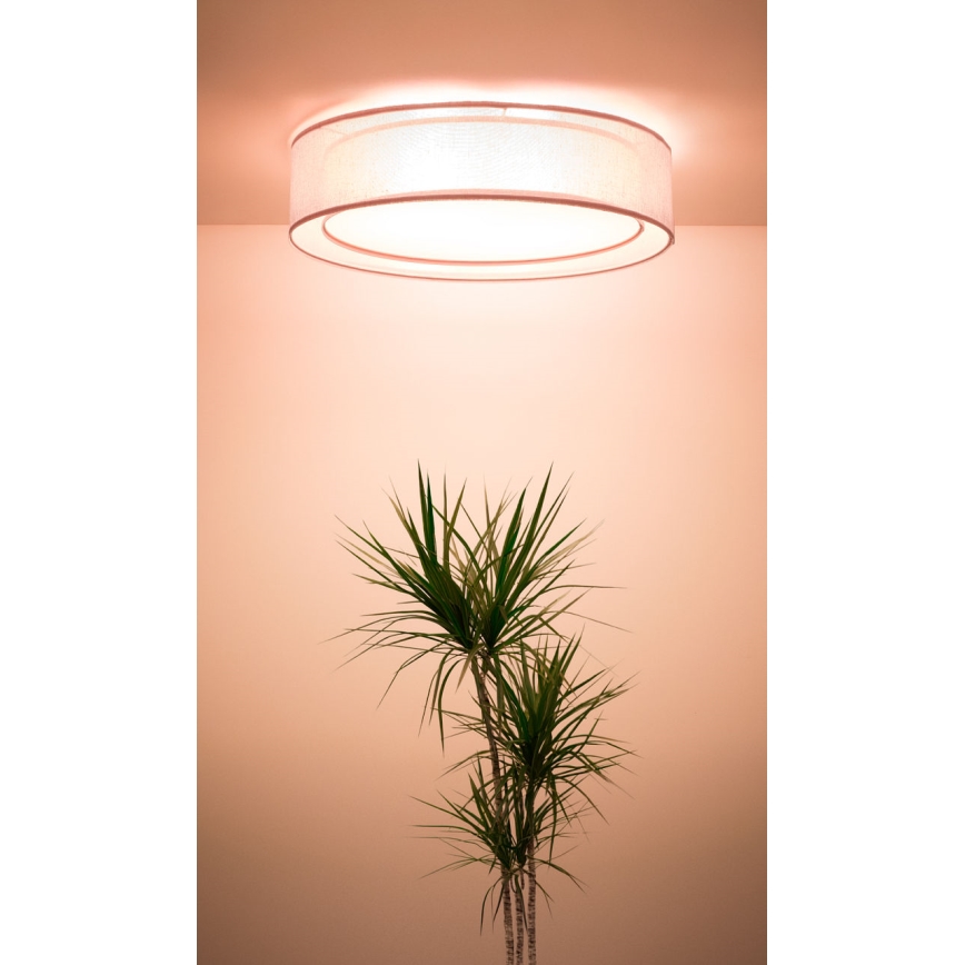 Stropní svítidlo PURO 2xE27/40W/230V pr. 50 cm růžová
