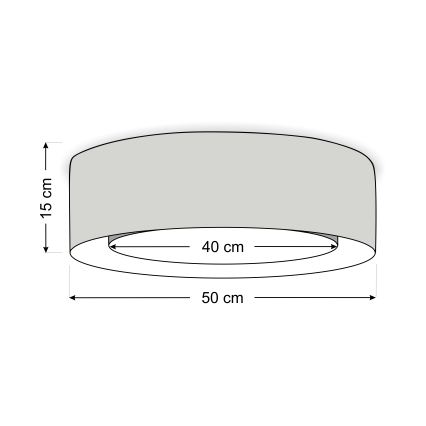Stropní svítidlo PURO 2xE27/40W/230V pr. 50 cm zelená