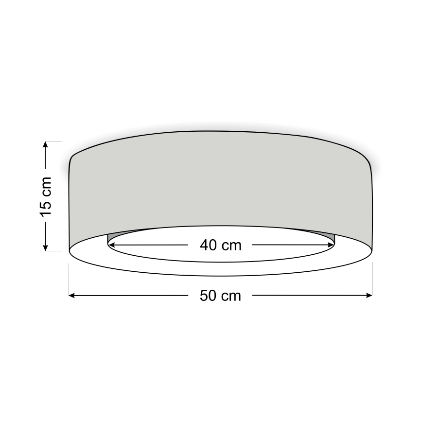 Stropní svítidlo PURO 2xE27/40W/230V pr. 50 cm zelená