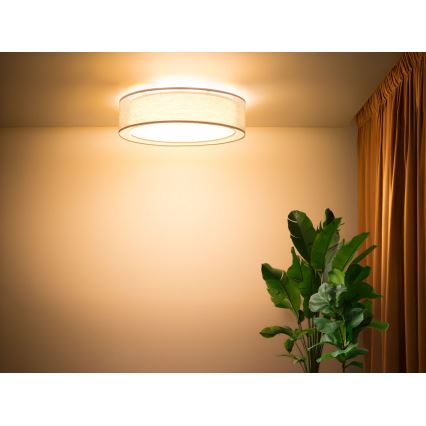 Stropní svítidlo PURO 2xE27/40W/230V pr. 60 cm béžová