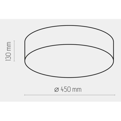 Stropní svítidlo RONDO 4xE27/15W/230V pr. 45 cm černá