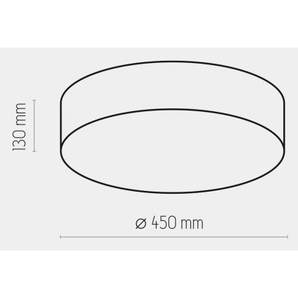 Stropní svítidlo RONDO 4xE27/15W/230V pr. 45 cm šedá