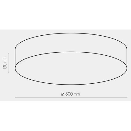 Stropní svítidlo RONDO 6xE27/15W/230V pr. 80 cm černá