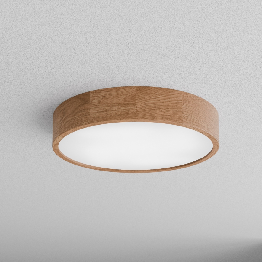 Stropní svítidlo se senzorem CLEO 4xE27/24W/230V pr. 47,5 cm dub