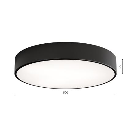 Stropní svítidlo se senzorem CLEO 4xE27/24W/230V pr. 50 cm černá