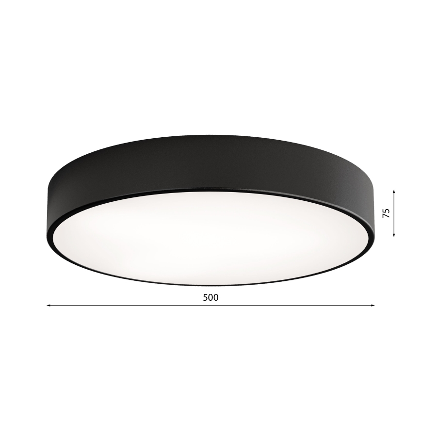 Stropní svítidlo se senzorem CLEO 4xE27/24W/230V pr. 50 cm černá