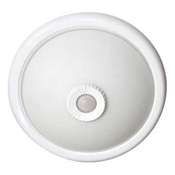 Stropní svítidlo se senzorem pohybu a soumraku 2xE27/40W/230V pr. 30 cm bílá