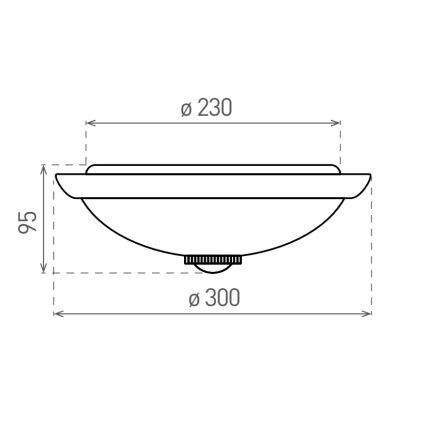Stropní svítidlo se senzorem pohybu a soumraku 2xE27/40W/230V pr. 30 cm bílá