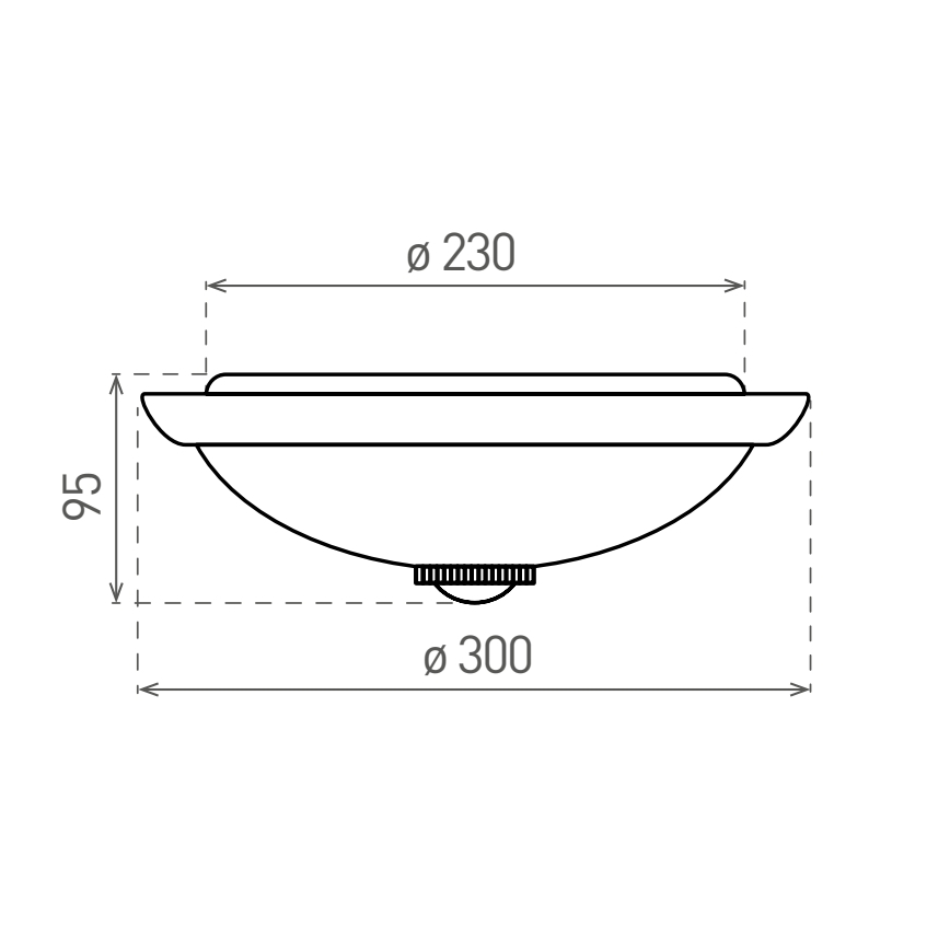 Stropní svítidlo se senzorem pohybu a soumraku 2xE27/40W/230V pr. 30 cm bílá