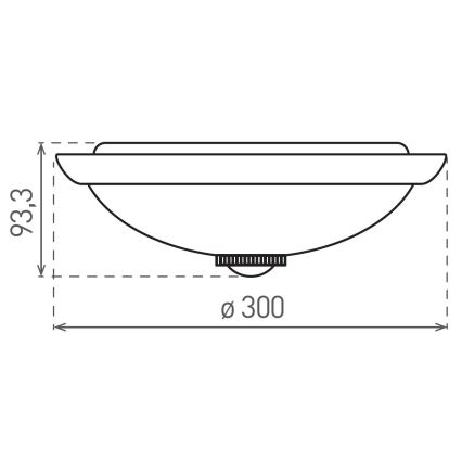 Stropní svítidlo se senzorem pohybu a soumraku MANA 2xE27/40W/230V pr. 30 cm bílá