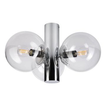 Stropní svítidlo SFERIO 3xE14/5W/230V lesklý chrom/čirá