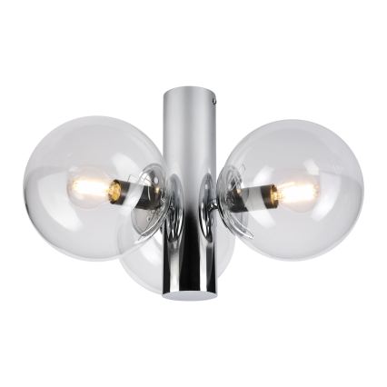 Stropní svítidlo SFERIO 3xE14/5W/230V lesklý chrom/čirá