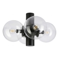 Stropní svítidlo SFERIO 4xE14/5W/230V černá/čirá