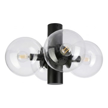 Stropní svítidlo SFERIO 4xE14/5W/230V černá/čirá