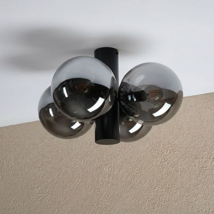 Stropní svítidlo SFERIO 4xE14/5W/230V černá/kouřová černá