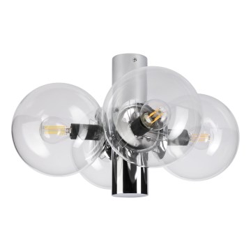 Stropní svítidlo SFERIO 4xE14/5W/230V lesklý chrom/čirá