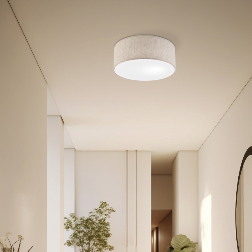 Stropní svítidlo SIRJA 1xE27/15W/230V pr. 35 cm béžová