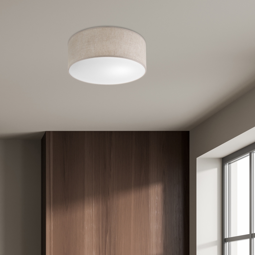 Stropní svítidlo SIRJA 1xE27/15W/230V pr. 35 cm béžová