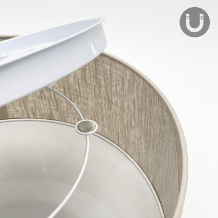 Stropní svítidlo SIRJA 1xE27/15W/230V pr. 35 cm béžová