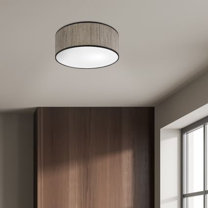 Stropní svítidlo SIRJA 2xE27/15W/230V pr. 35 cm hnědá