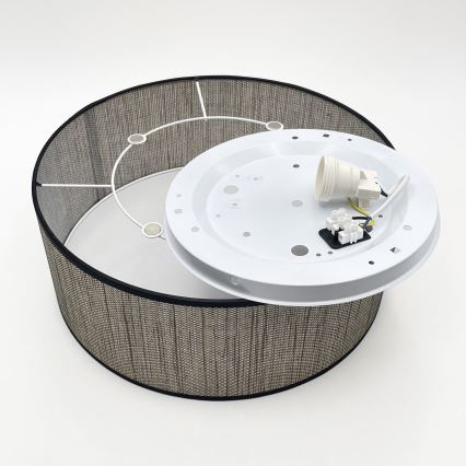 Stropní svítidlo SIRJA 2xE27/15W/230V pr. 35 cm hnědá