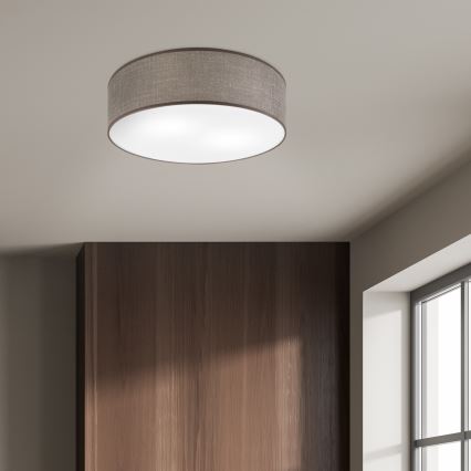 Stropní svítidlo SIRJA 2xE27/15W/230V pr. 45 cm hnědá