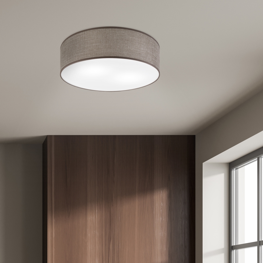 Stropní svítidlo SIRJA 2xE27/15W/230V pr. 45 cm hnědá