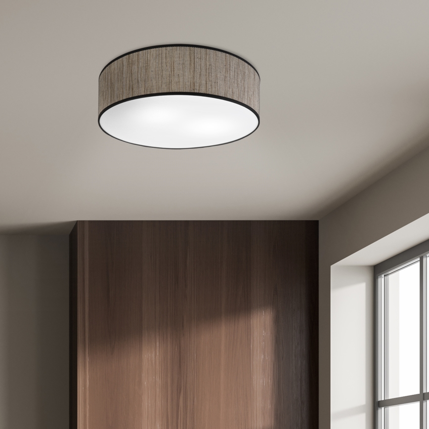 Stropní svítidlo SIRJA 2xE27/15W/230V pr. 45 cm hnědá