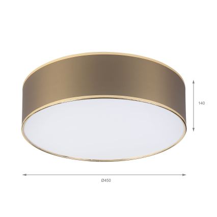 Stropní svítidlo SIRJA 2xE27/15W/230V pr. 45 cm hnědá/zlatá