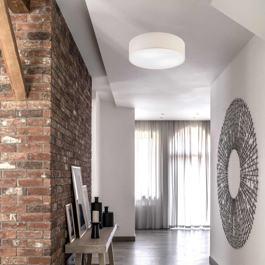 Stropní svítidlo SIRJA 2xE27/15W/230V pr. 45 cm krémová