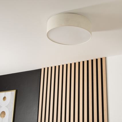 Stropní svítidlo SIRJA 2xE27/15W/230V pr. 45 cm krémová