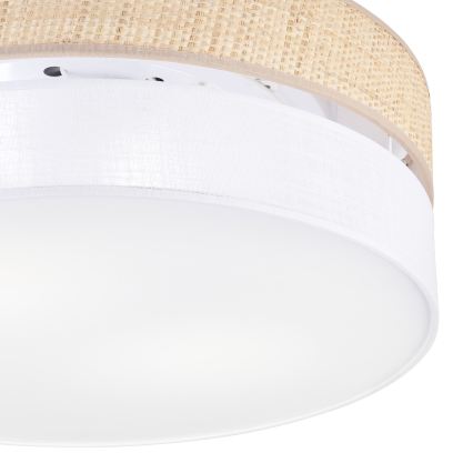 Stropní svítidlo SIRJA BOHO 2xE27/15W/230V pr. 45 cm béžová/bílá