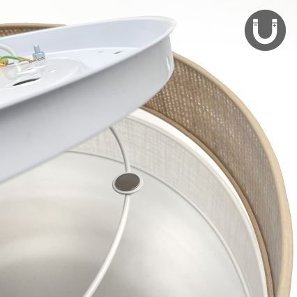 Stropní svítidlo SIRJA BOHO 2xE27/15W/230V pr. 45 cm béžová/bílá