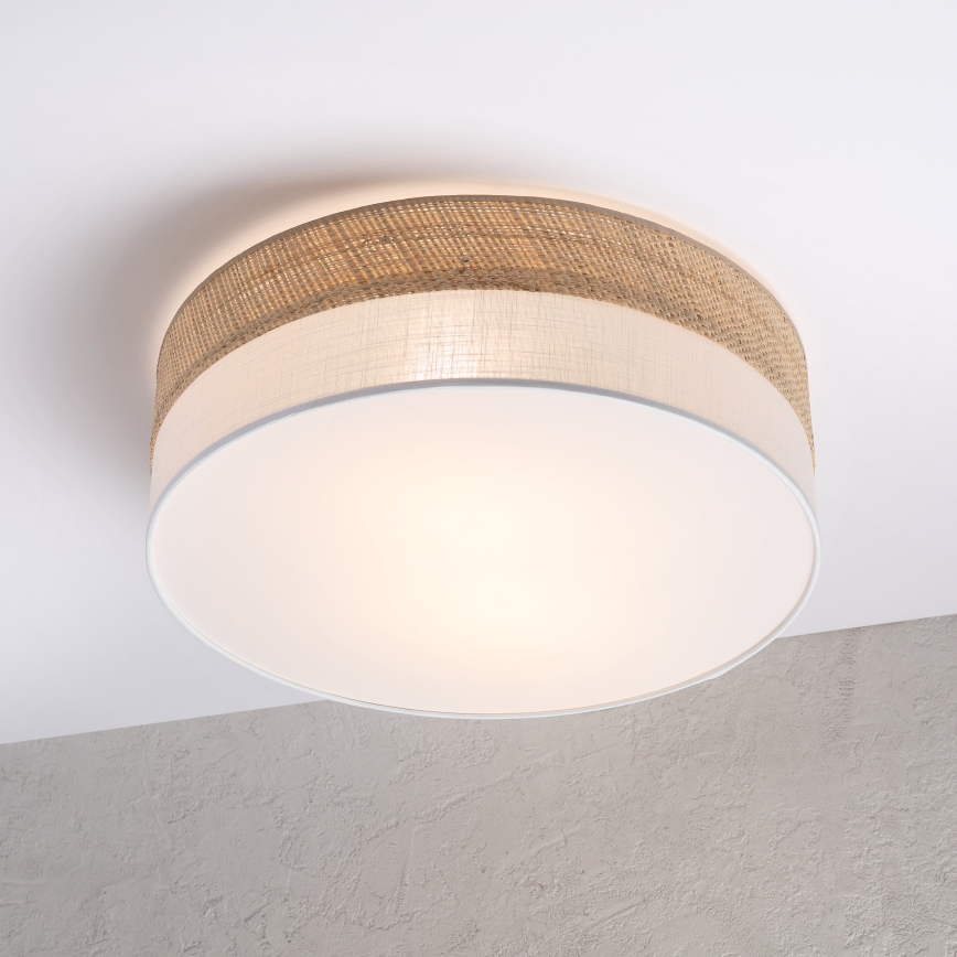 Stropní svítidlo SIRJA BOHO 2xE27/15W/230V pr. 45 cm béžová/bílá