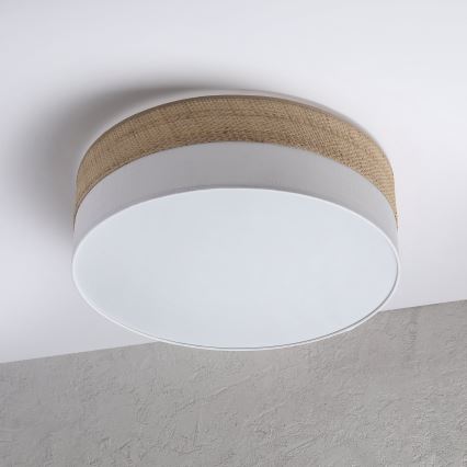 Stropní svítidlo SIRJA BOHO 2xE27/15W/230V pr. 45 cm béžová/bílá