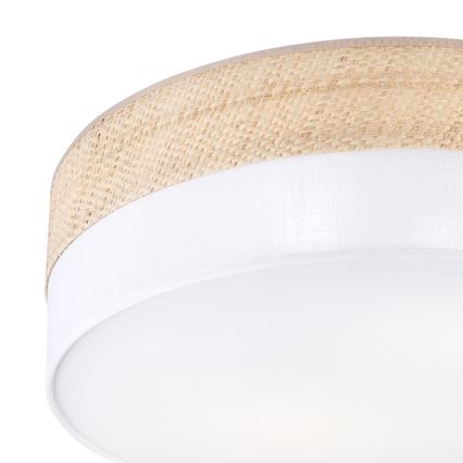 Stropní svítidlo SIRJA BOHO 2xE27/15W/230V pr. 45 cm béžová/bílá