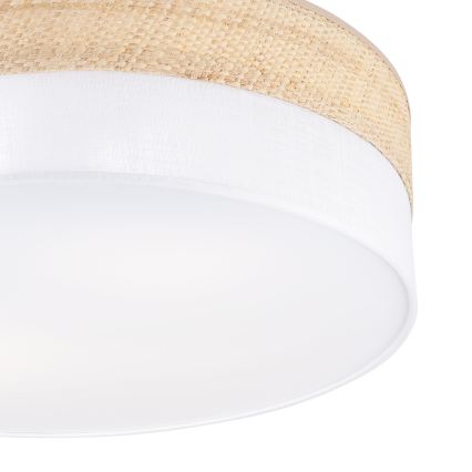 Stropní svítidlo SIRJA BOHO 2xE27/15W/230V pr. 45 cm béžová/bílá