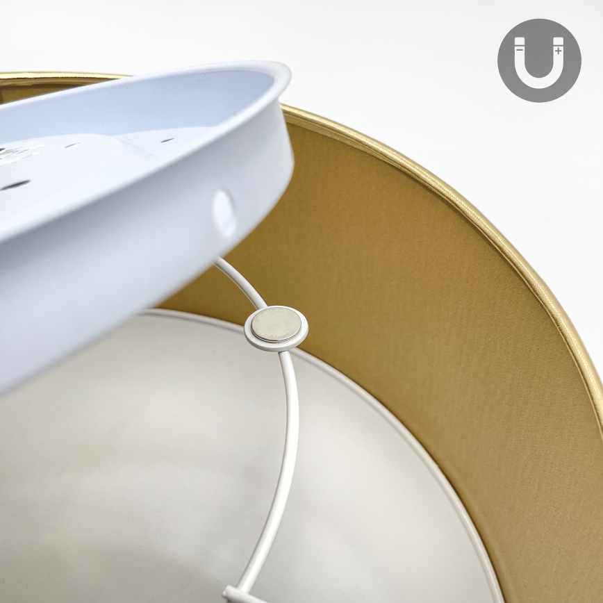 Stropní svítidlo SIRJA DOUBLE 2xE14/15W/230V pr. 35 cm hnědá/zlatá