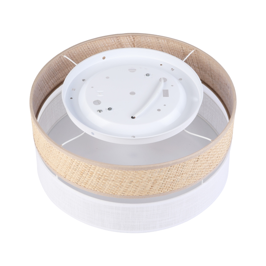 Stropní svítidlo SIRJA DOUBLE BOHO 2xE14/15W/230V pr. 35 cm béžová/bílá