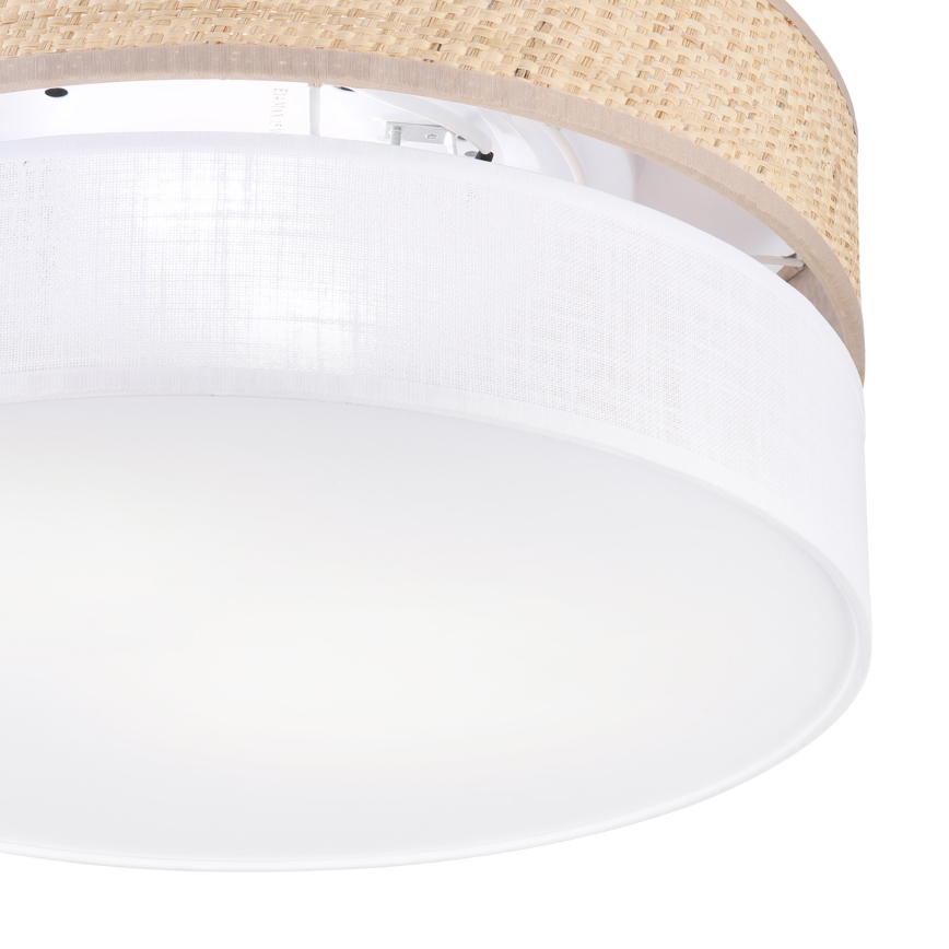 Stropní svítidlo SIRJA DOUBLE BOHO 2xE14/15W/230V pr. 35 cm béžová/bílá